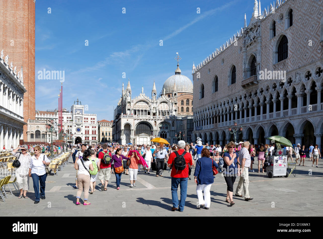 La Plaza de San Marcos en Venecia. Foto de stock