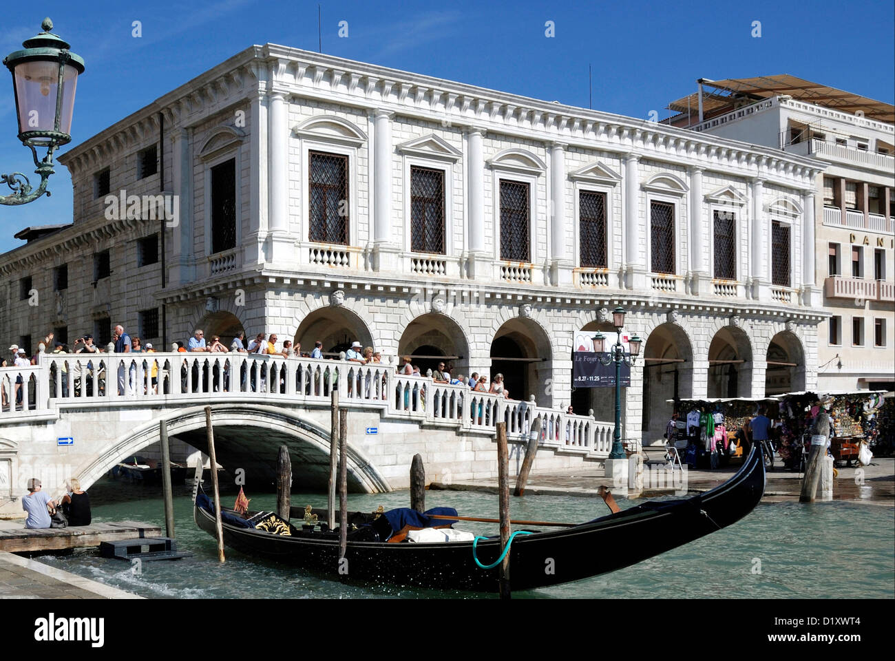 Puente de paja Ponte della Paglia en Venecia. Foto de stock