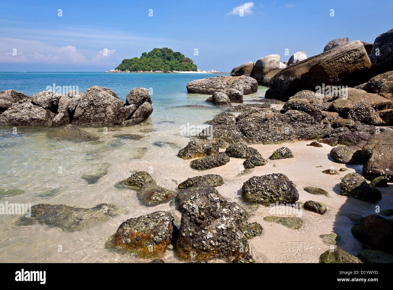 Coral Beach. Pulau Pangkor Isla. Malasia Foto de stock