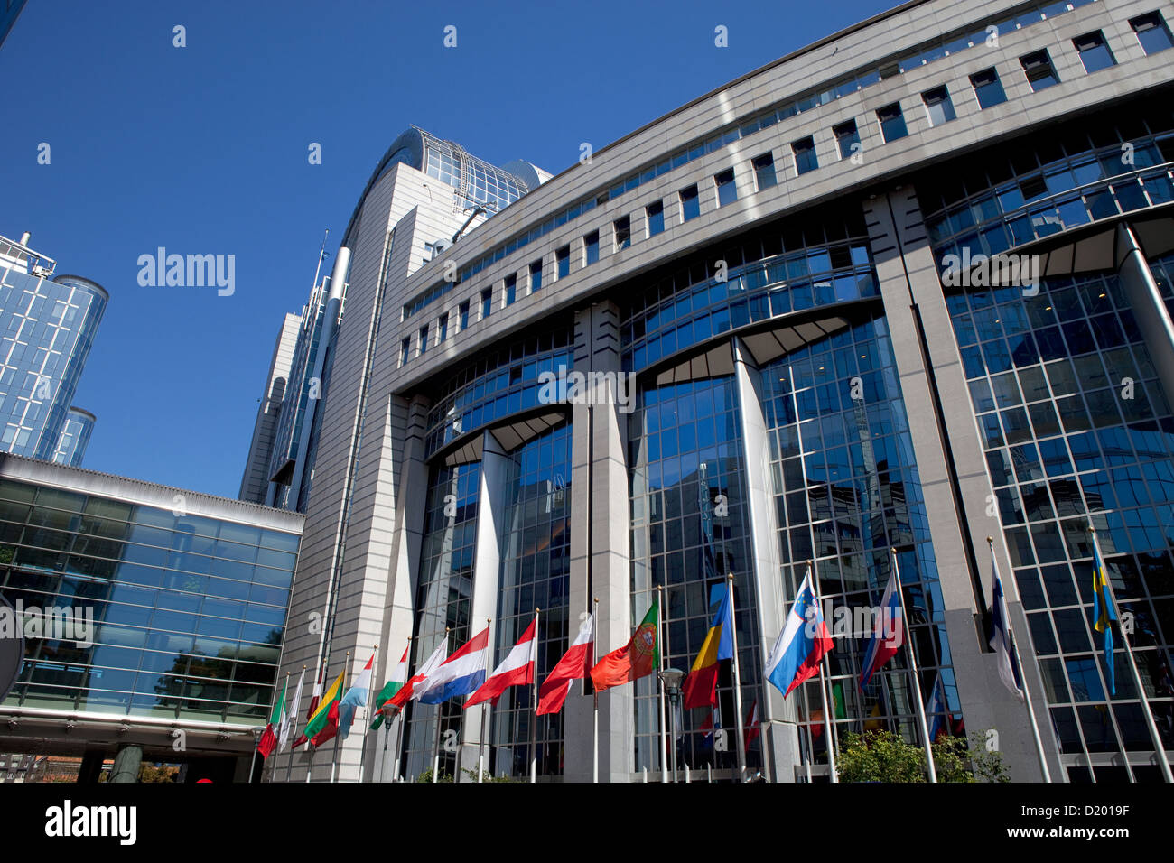 Bruselas, Bélgica, el Parlamento Europaeisches Foto de stock