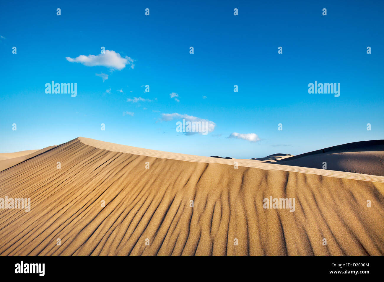 Las dunas de arena de Maspalomas, Gran Canaria, Islas Canarias, España Foto de stock