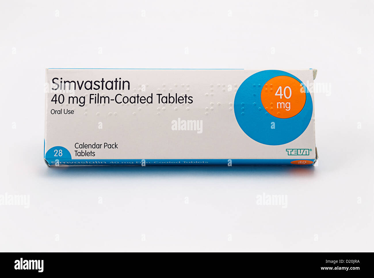 La simvastatina, un medicamento utilizado para tratar el colesterol alto Foto de stock