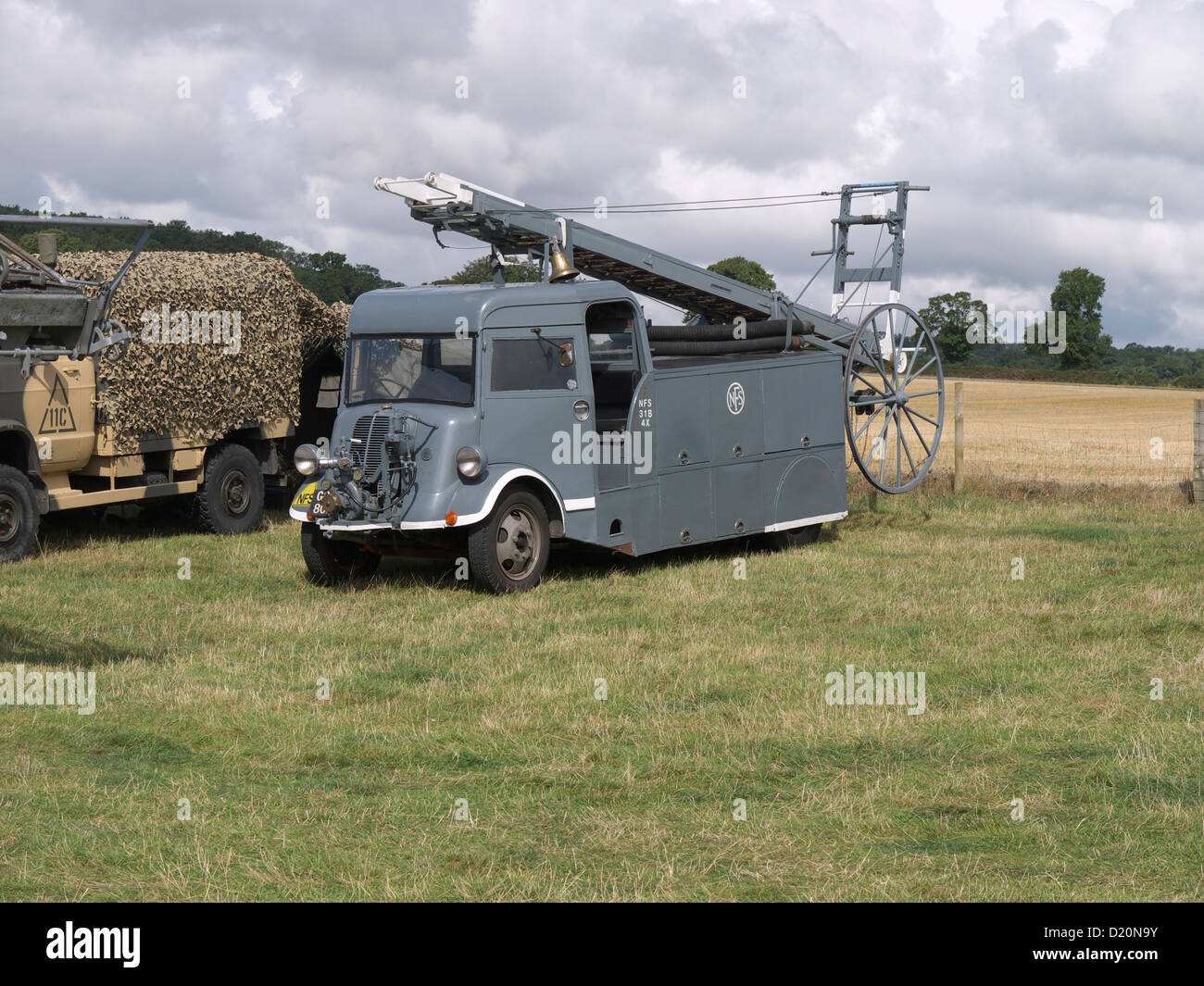 Vintage NFS(Servicio Nacional de Bomberos), aparato de fuego guerra Rauceby weekend Foto de stock