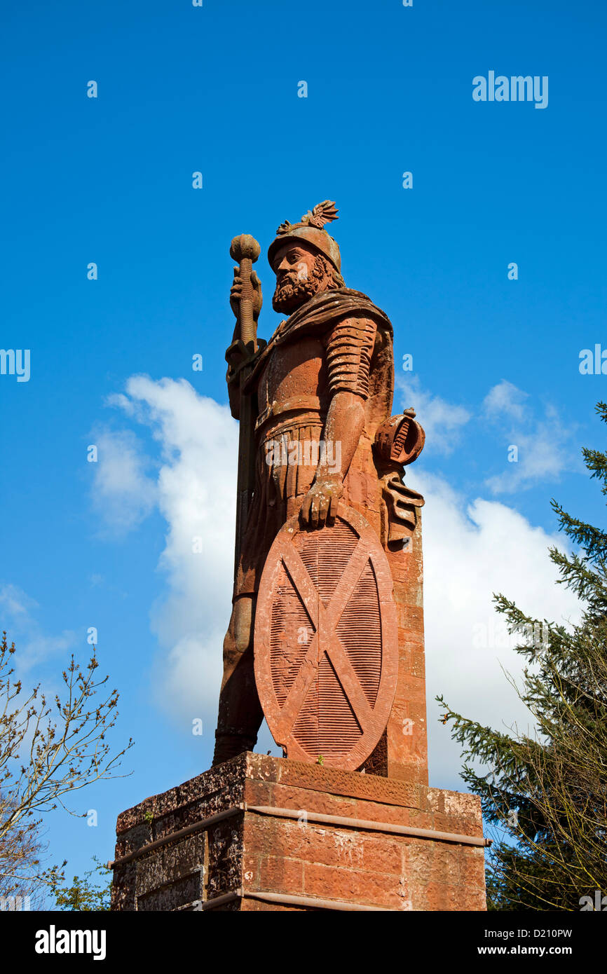 Estatua de William Wallace, Scottish Borders, Escocia, Reino Unido Foto de stock