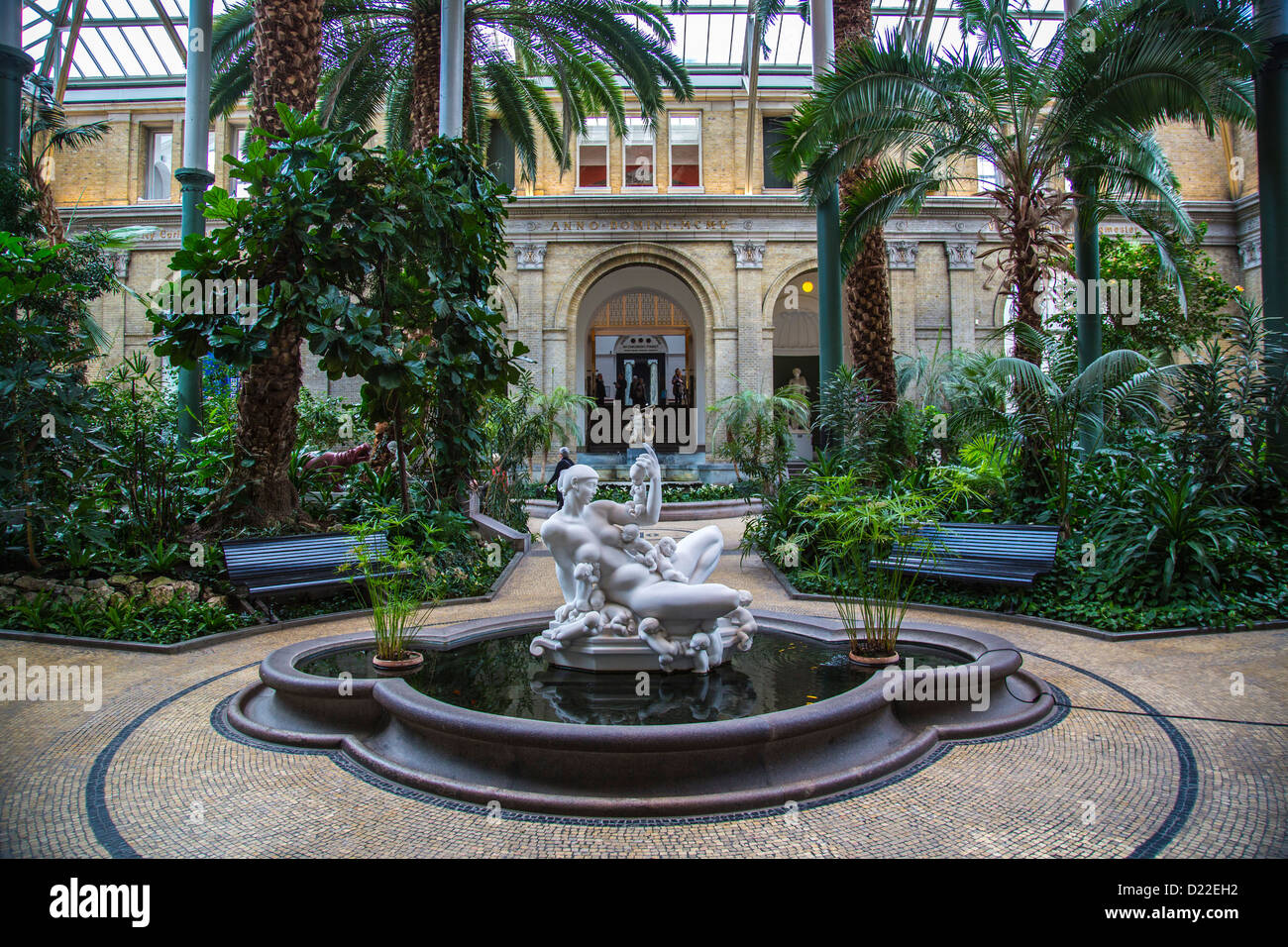 Conservatorio en el museo de arte histórico 'Ny Carlsberg Glyptotek' de Copenhague, Dinamarca, Europa Foto de stock