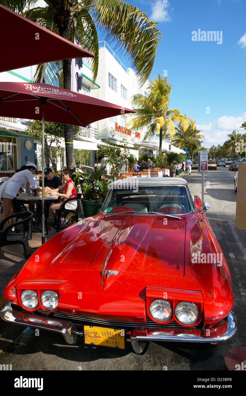 Miami Florida Ocean Drive South Beach Street Foto de stock