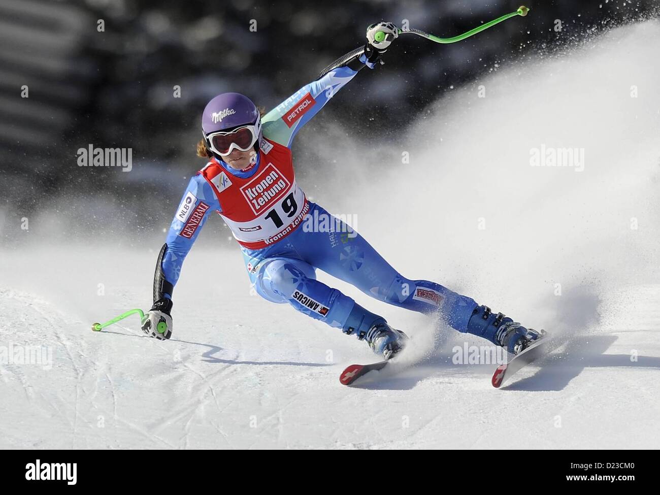St Anton, Austria. 13 ene, 2013. Esquí alpino FIS World Cup Super G para mujeres Tina Maze SLO Foto de stock