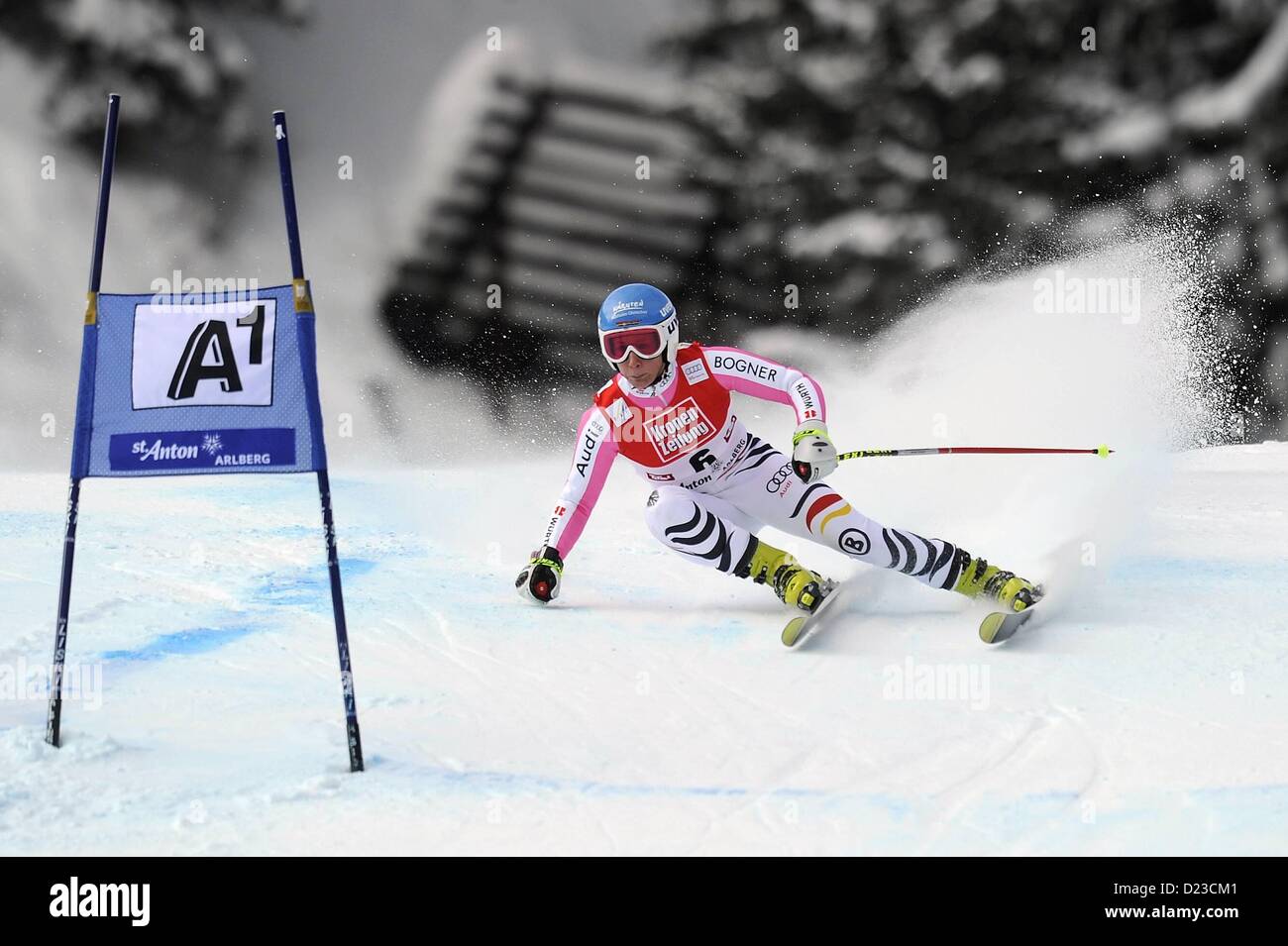 St Anton, Austria. 13 ene, 2013. Esquí alpino FIS World Cup Super G para mujeres Veronique GER Foto de stock