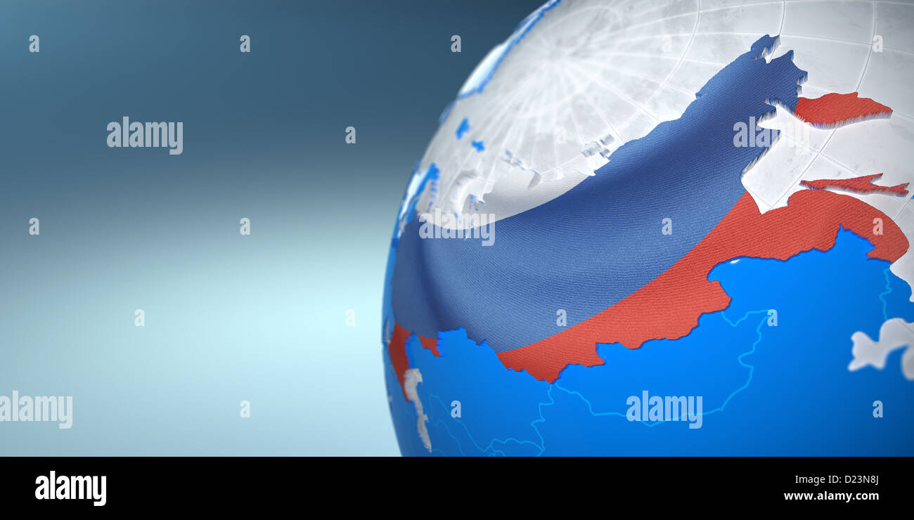 Rússia Globo Hemisfério Terra Centrado Localização Federação Russa Rússia  Mapa imagem vetorial de antonshahrai© 377163676