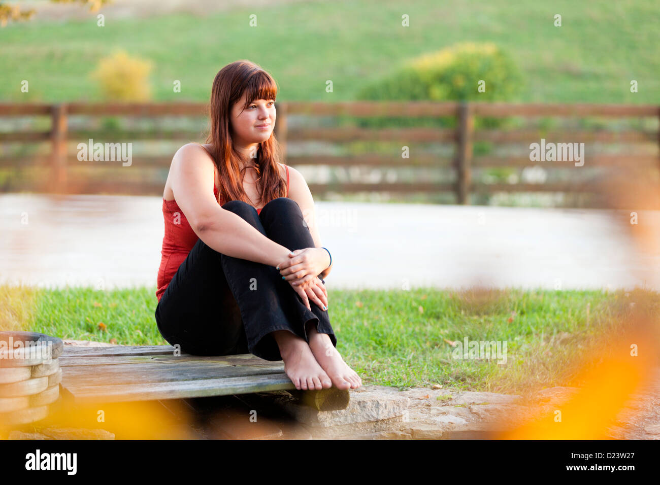 Chica al aire libre Foto de stock