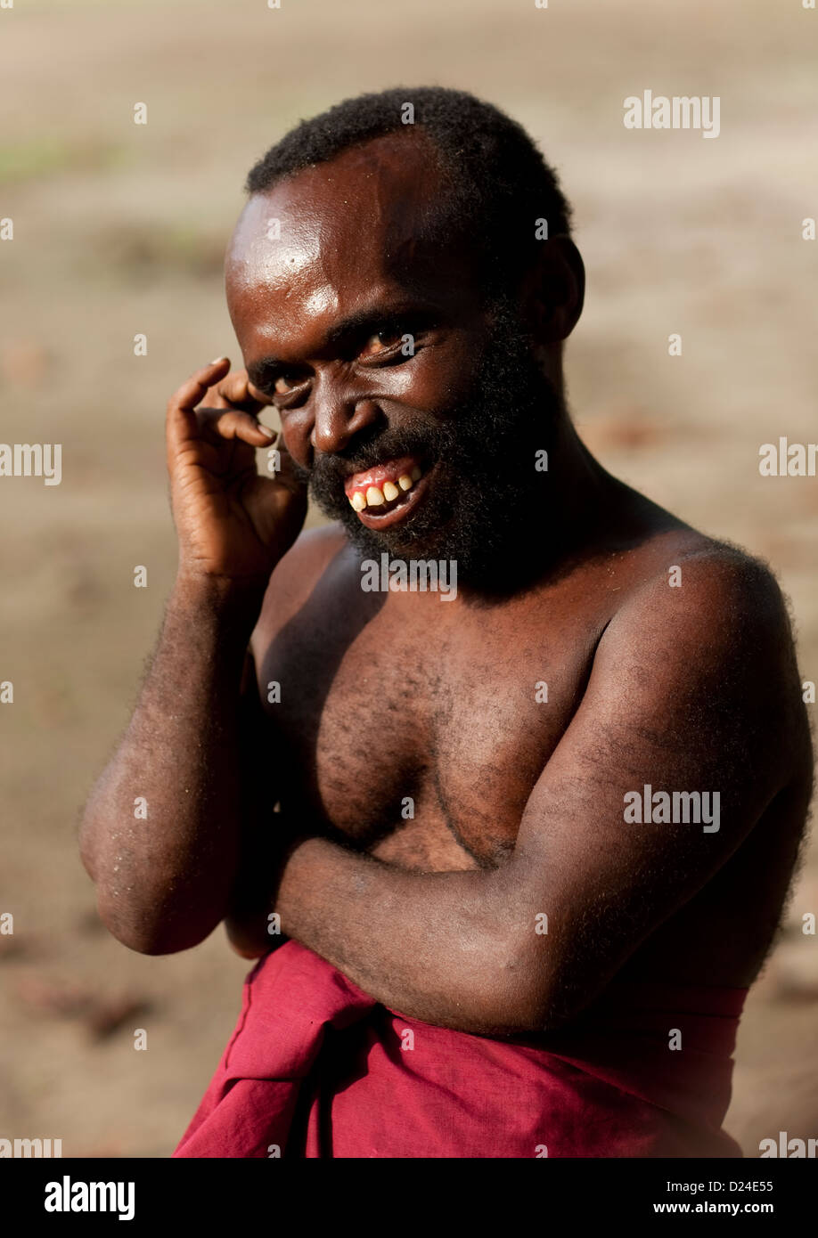 Hombre enano, Nueva Irlanda Isla, Papua Nueva Guinea Foto de stock