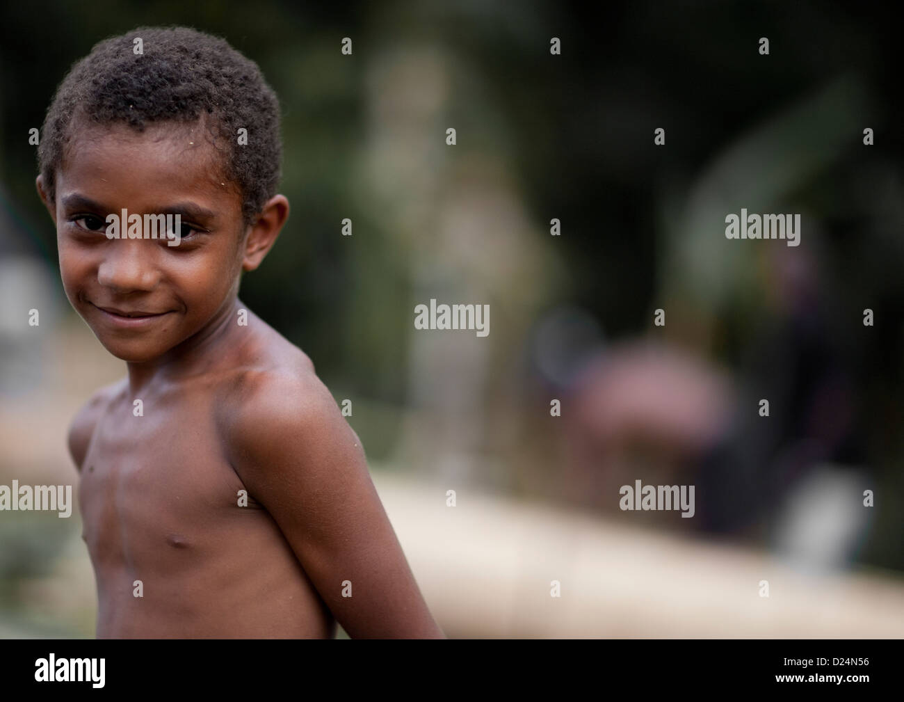 Chico local, Alotau, provincia de Milne Bay, Papua Nueva Guinea Foto de stock