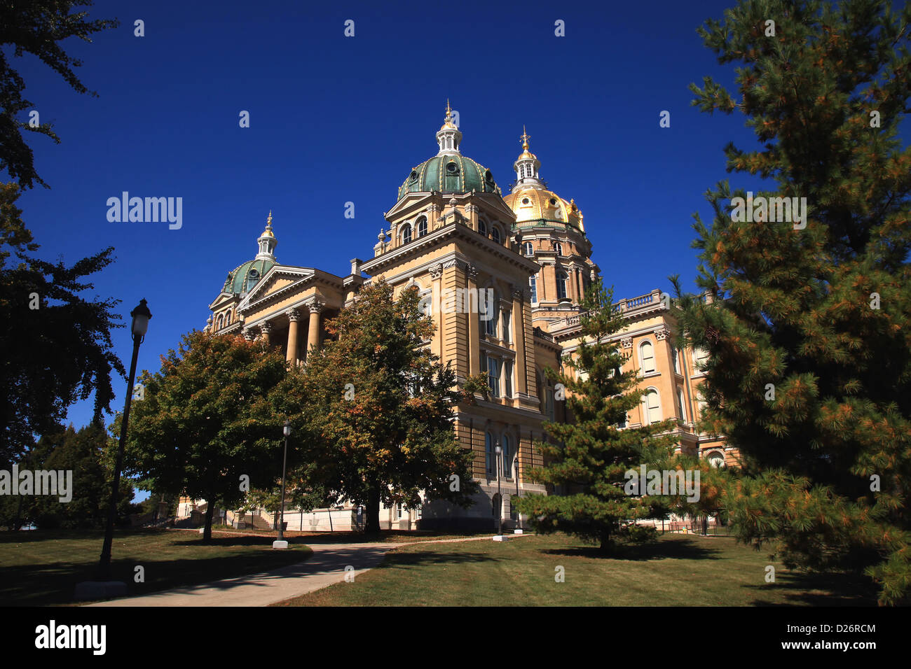 Des Moines, Iowa State Capitol Foto de stock