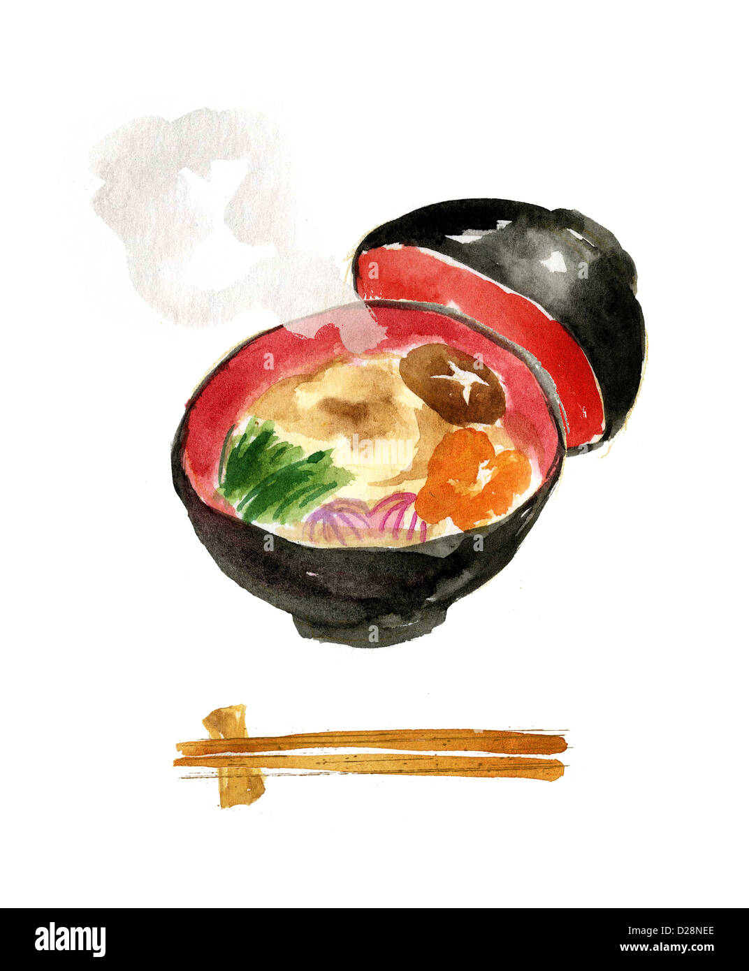 Ilustración de la comida japonesa Foto de stock