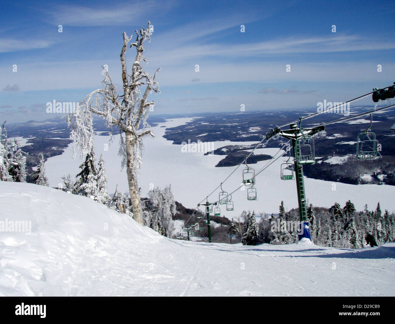 Paisaje de esquí Foto de stock