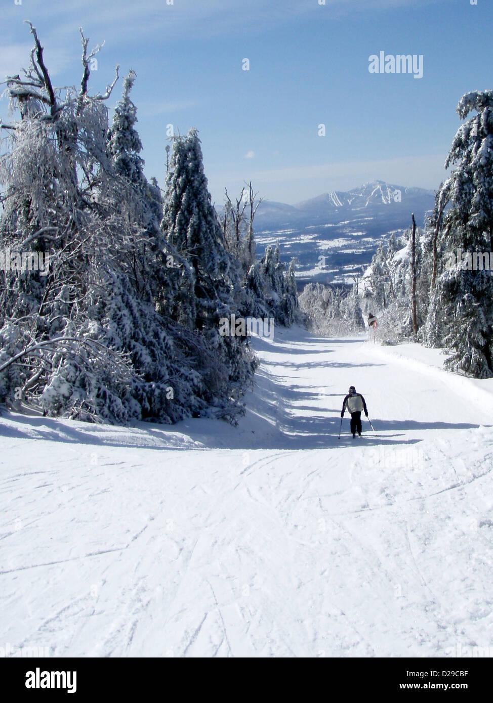 Paisaje de esquí Foto de stock