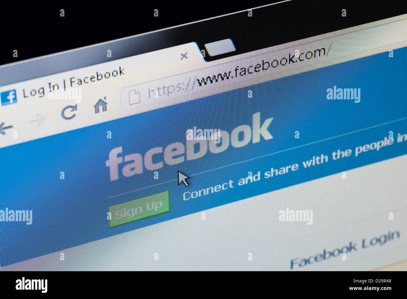 Secure Facebook Iniciar Sesion Y Registrarse Home Page Fotografia De Stock Alamy