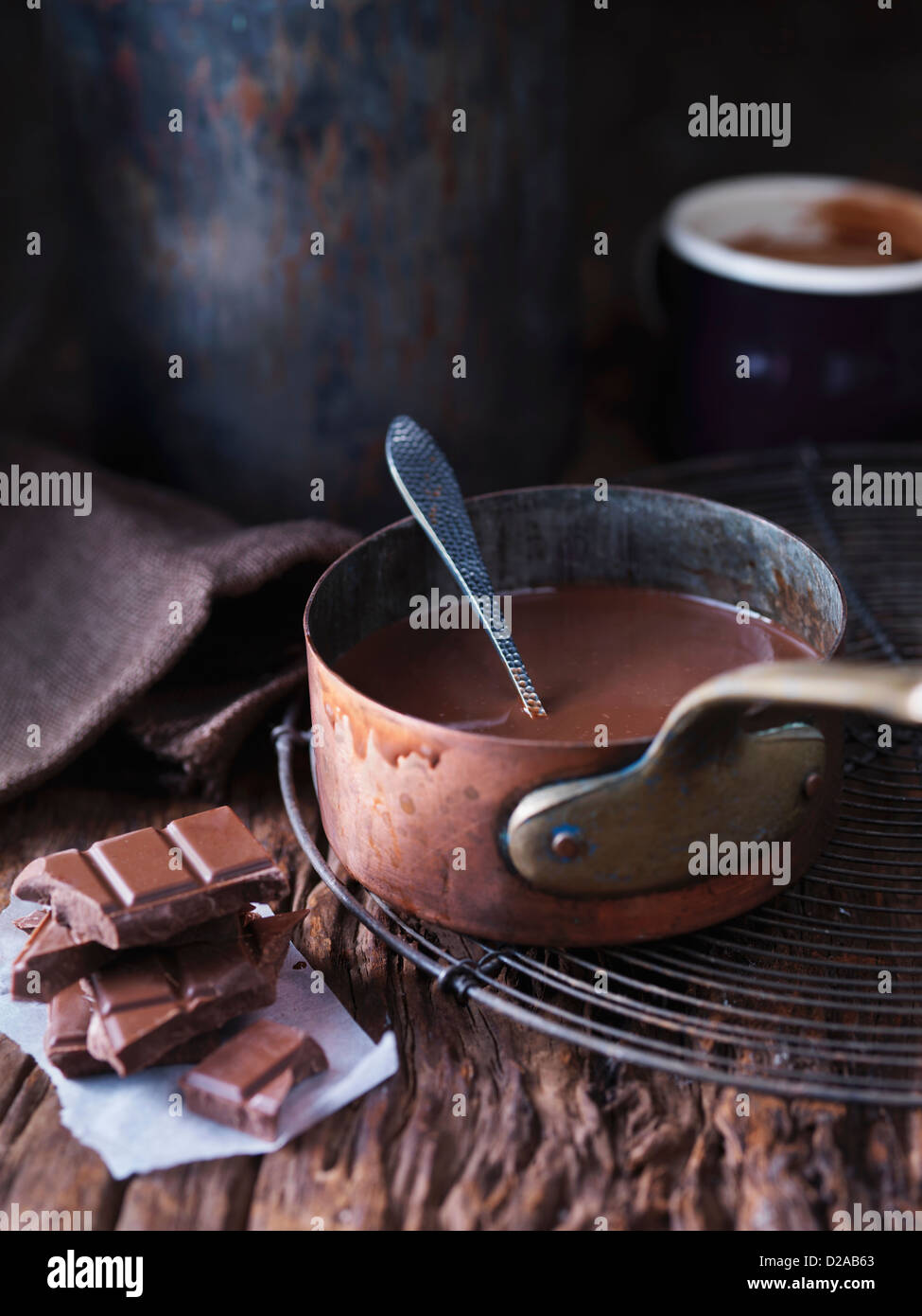 Pan de chocolate derretido Foto de stock