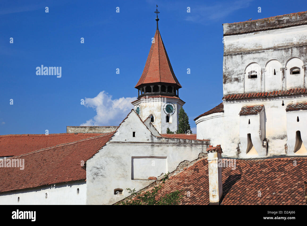 Prejmer (Alemán: Tartlau; Hungarian: Prázsmár) es un municipio en el condado de Braşov, Rumania. Prejmer destaca por su iglesia fortificada Foto de stock