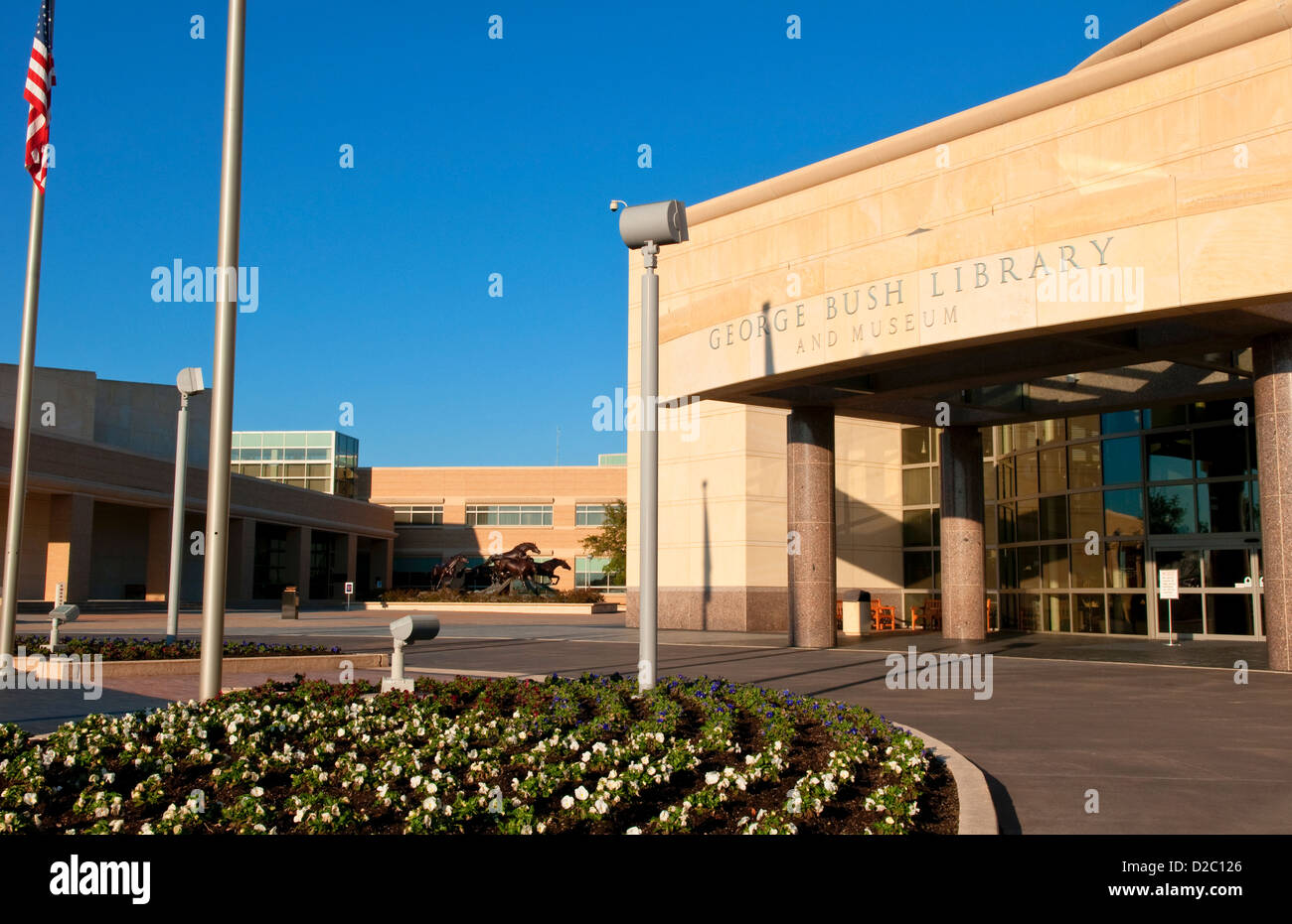 George H.W. Biblioteca de Bush en Texas A&M University en College Station Texas Foto de stock