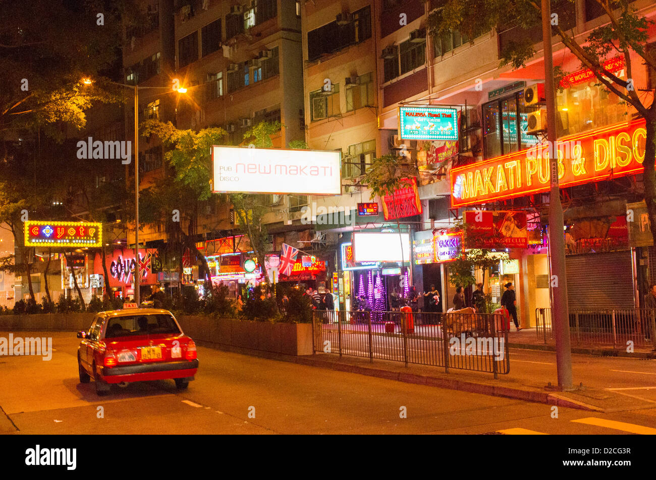 Wan Chai lockhart road de Hong Kong, bar y pub distrito. Foto de stock