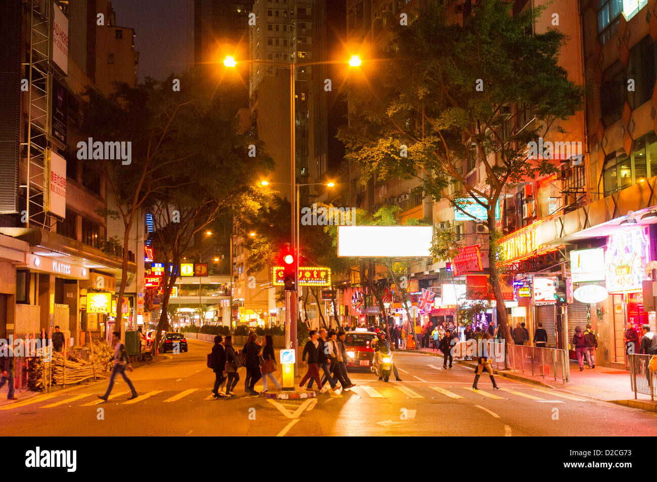 Wan Chai lockhart road de Hong Kong, bar y pub distrito. Foto de stock