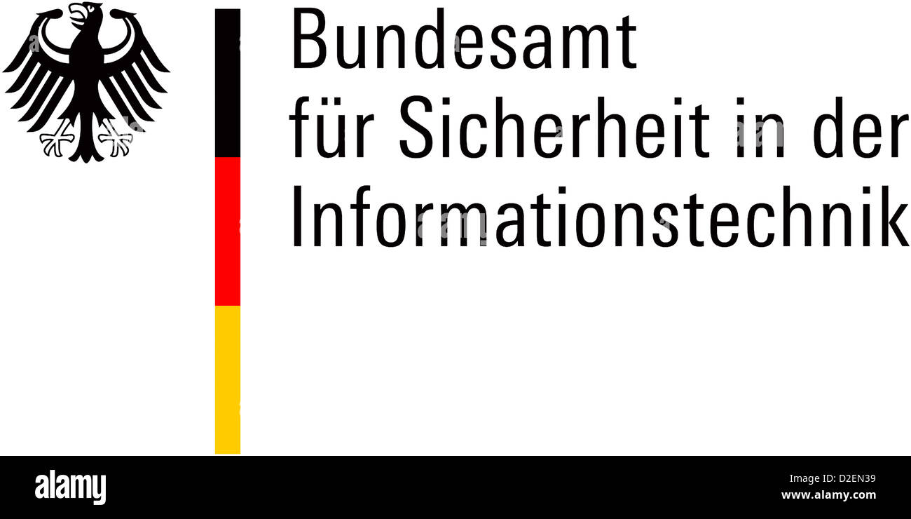 Logotipo de la Agencia de Seguridad de la información alemana GISA con sede en Bonn. Foto de stock