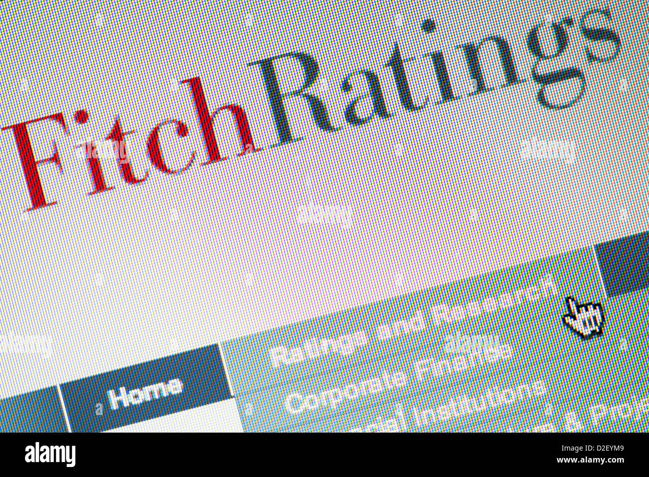 Fitch Ratings logo y sitio web Cerrar Foto de stock