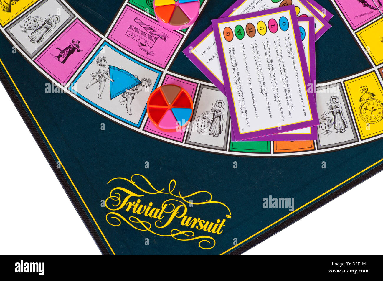 Juego de mesa Trivial Pursuit Familia Foto de stock