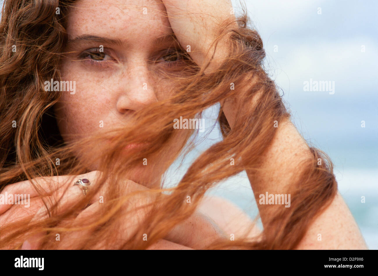 Las mujeres, Headshots, retratos, redhead Foto de stock