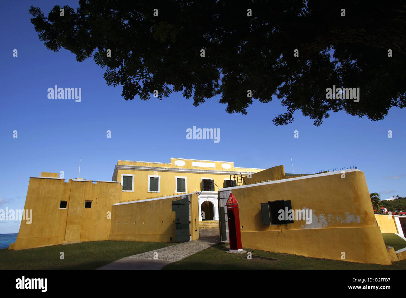 Fort Christiansvaern, Christiansted, St. Croix, Islas Vírgenes de EE.UU., el Caribe Foto de stock