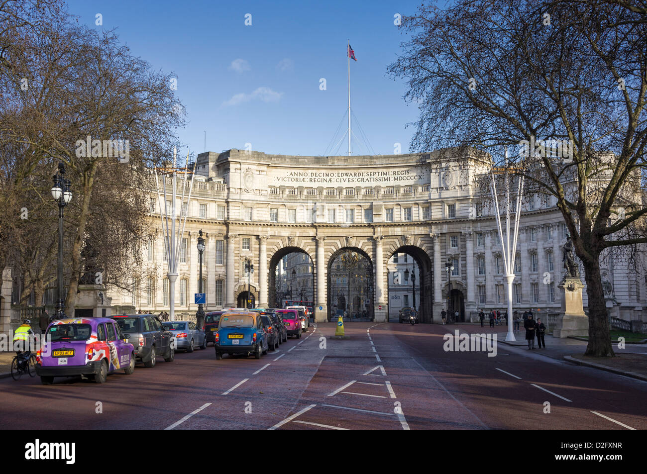 El Admiralty Arch y el Mall, Londres, Inglaterra, Reino Unido. Foto de stock