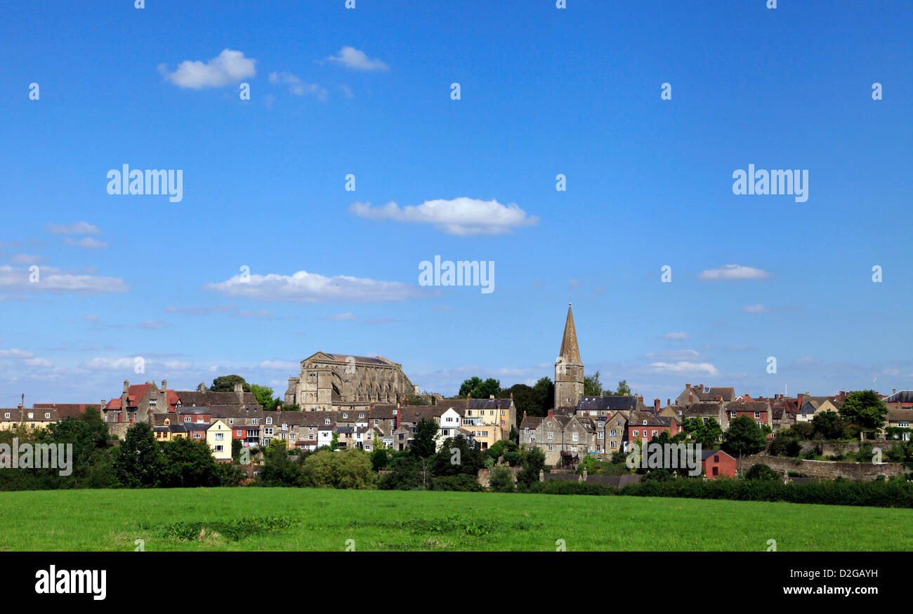 La ciudad de Malmesbury en el Cotswolds Wiltshire, Inglaterra. Foto de stock