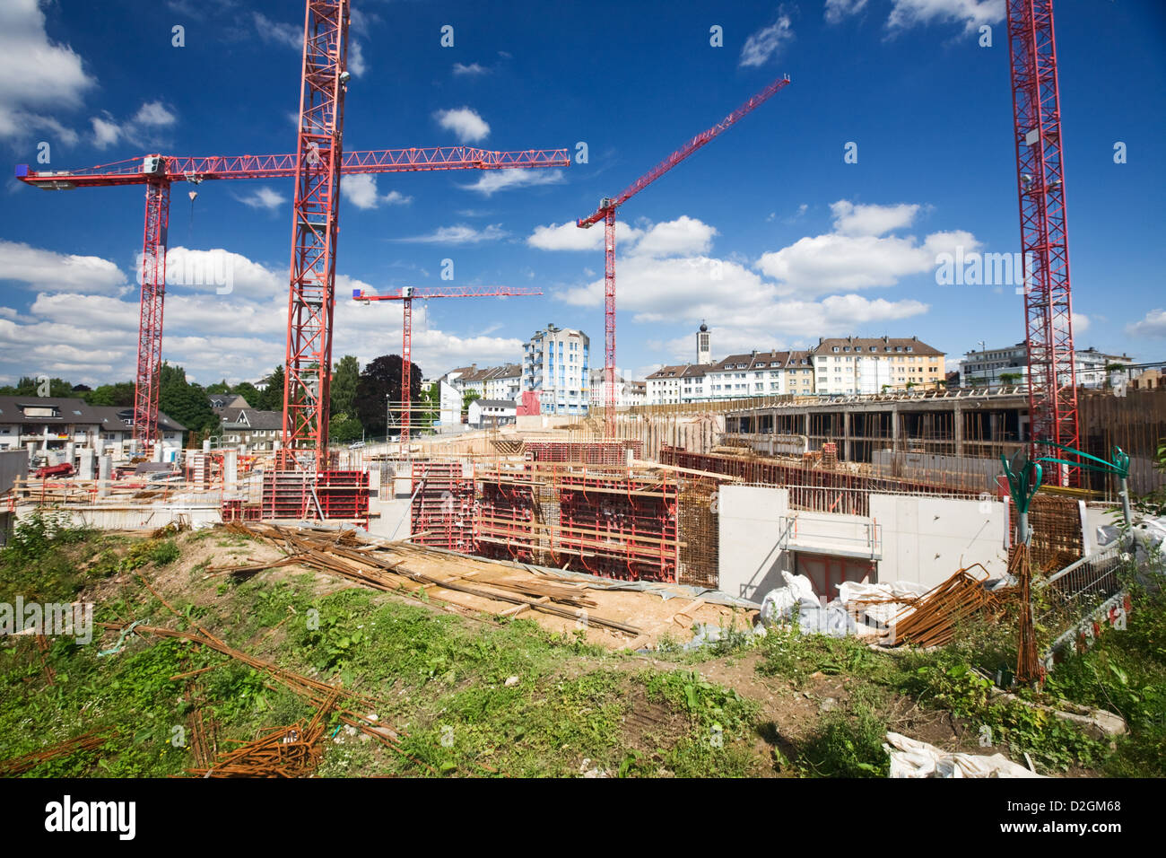 Nuevo centro comercial construcción en Solingen, Alemania Foto de stock