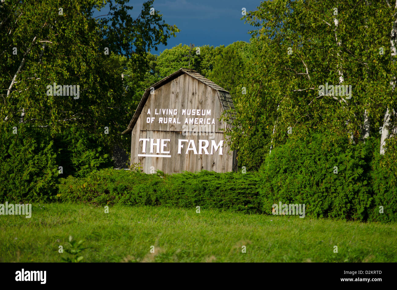 La granja es un museo vivo de la América rural situado cerca de Sturgeon Bay en Door County Wisconsin Foto de stock