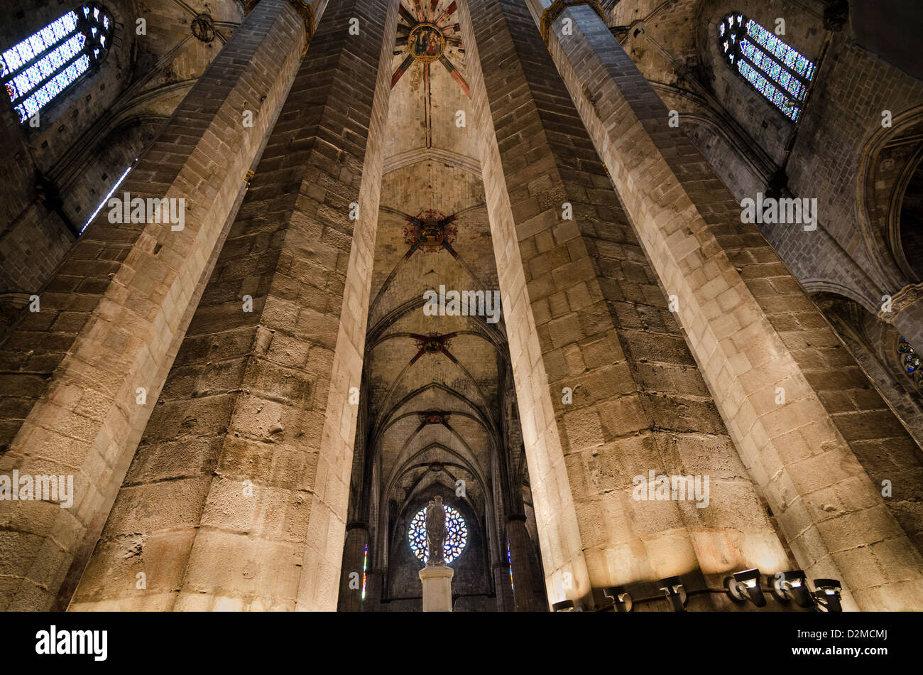 Església de Santa Maria del Mar.- la arquitectura gótica catalana. Barcelona Foto de stock
