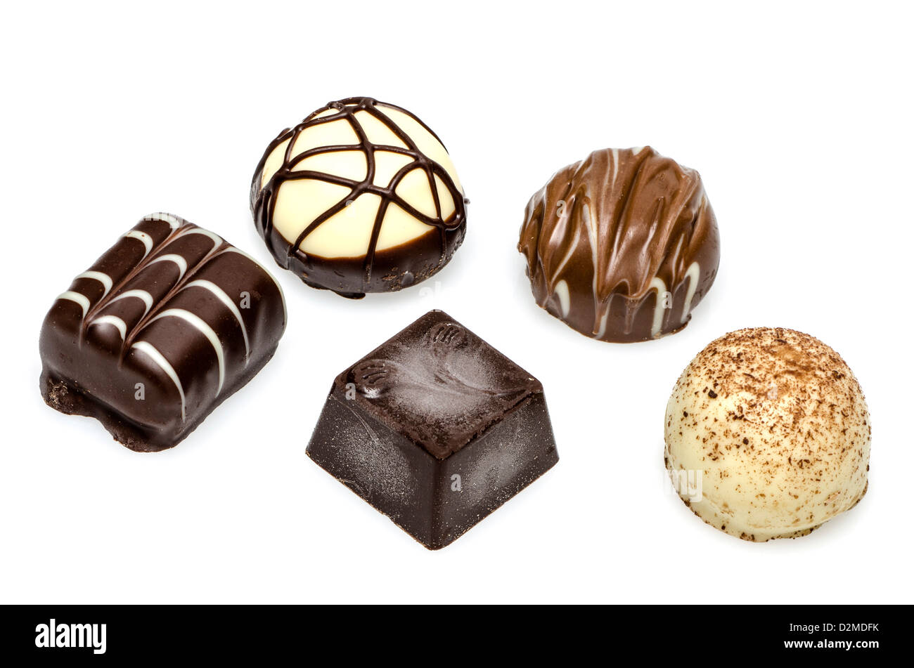 Chocolates Foto de stock