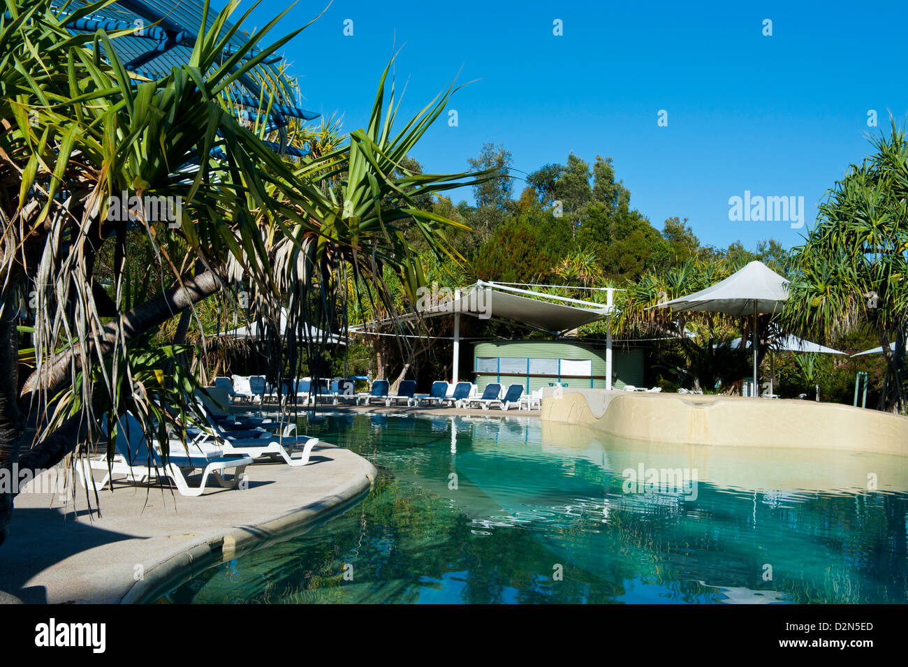 Kingfisher Resort, La Isla Fraser, Sitio del Patrimonio Mundial de la UNESCO, Queensland, Australia, el Pacífico Foto de stock