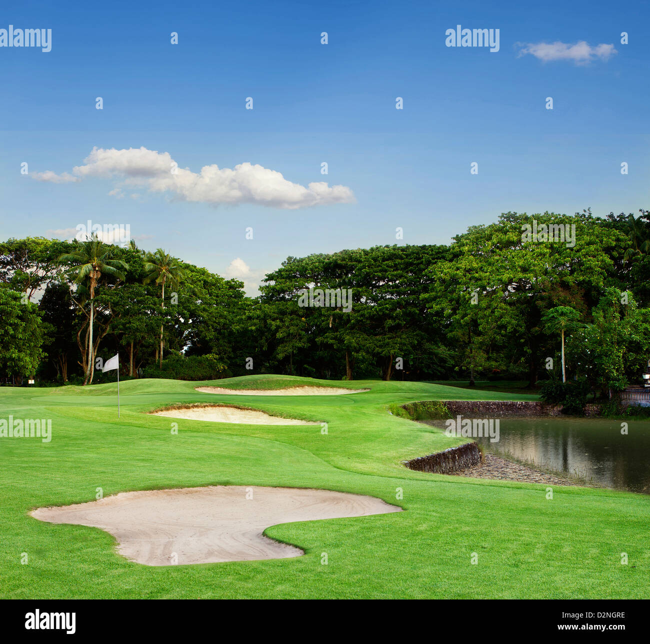 Campo de Golf en Bali Foto de stock
