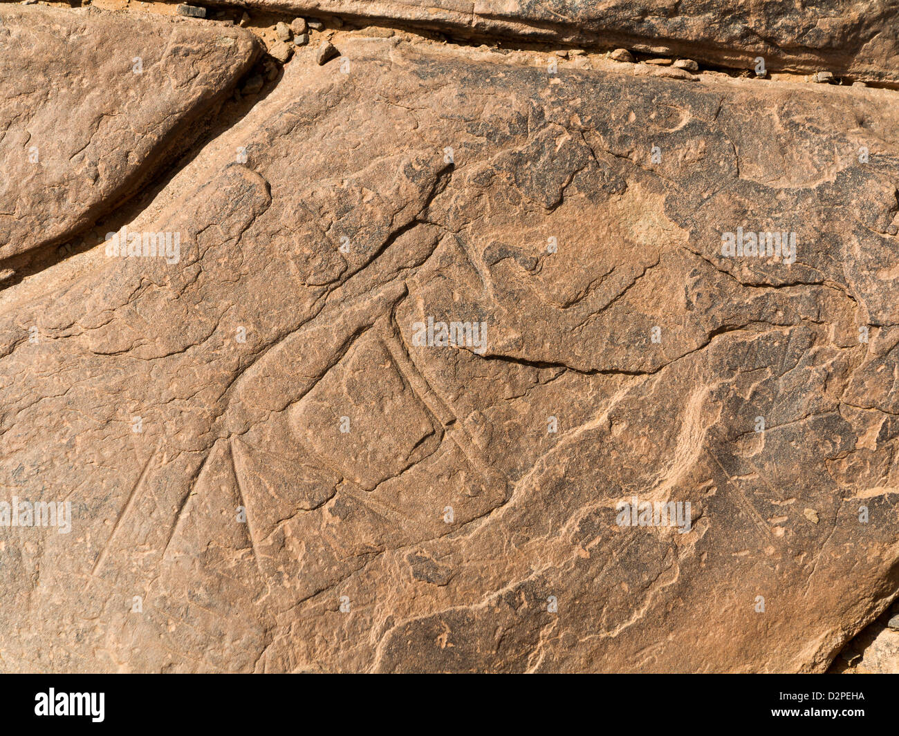 Sitio de arte rupestre prehistórico Ait Ouazik, Marruecos, Norte de África Foto de stock