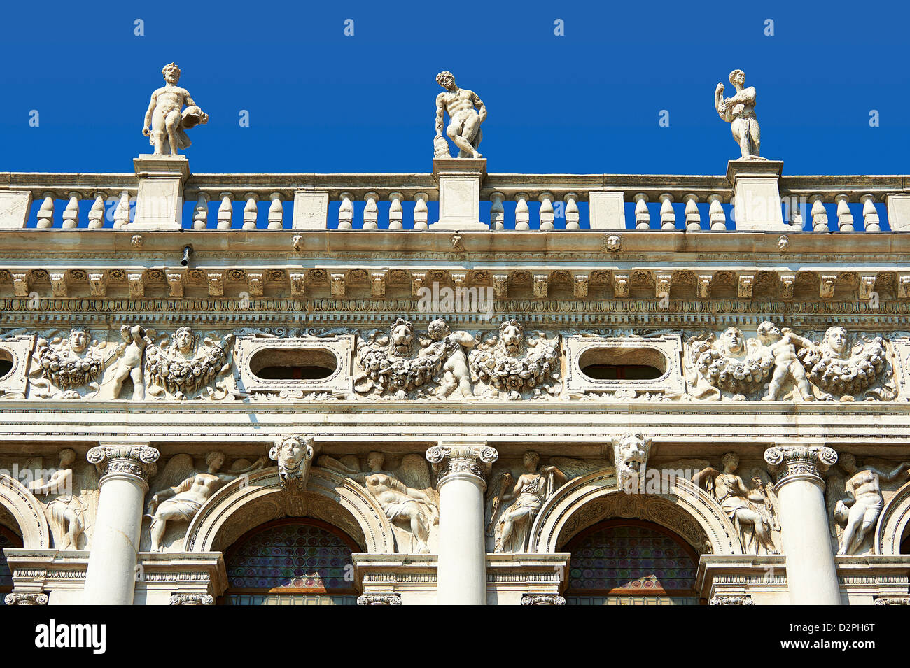 Biblioteca Nazionale Marciana Marciana (Biblioteca) de la plaza de San Marcos Venecia Foto de stock