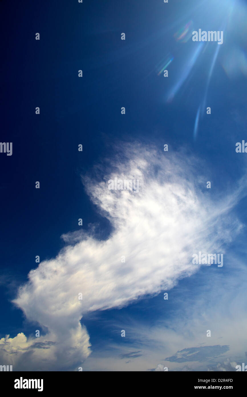 La formación de nubes, Maldivas, Océano Índico, Asia Foto de stock