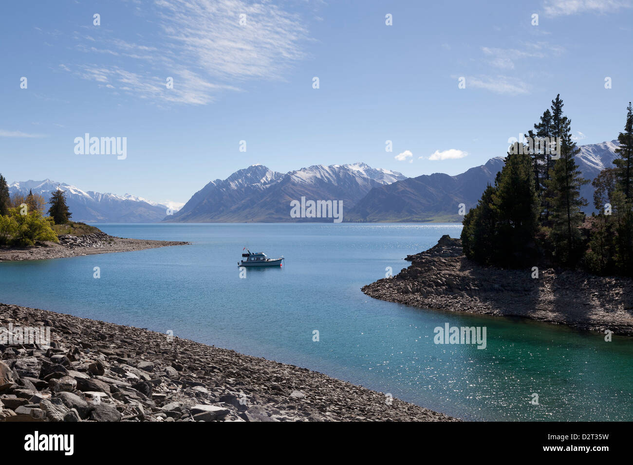 El Lago Wanaka, Isla del Sur, Nueva Zelanda Foto de stock