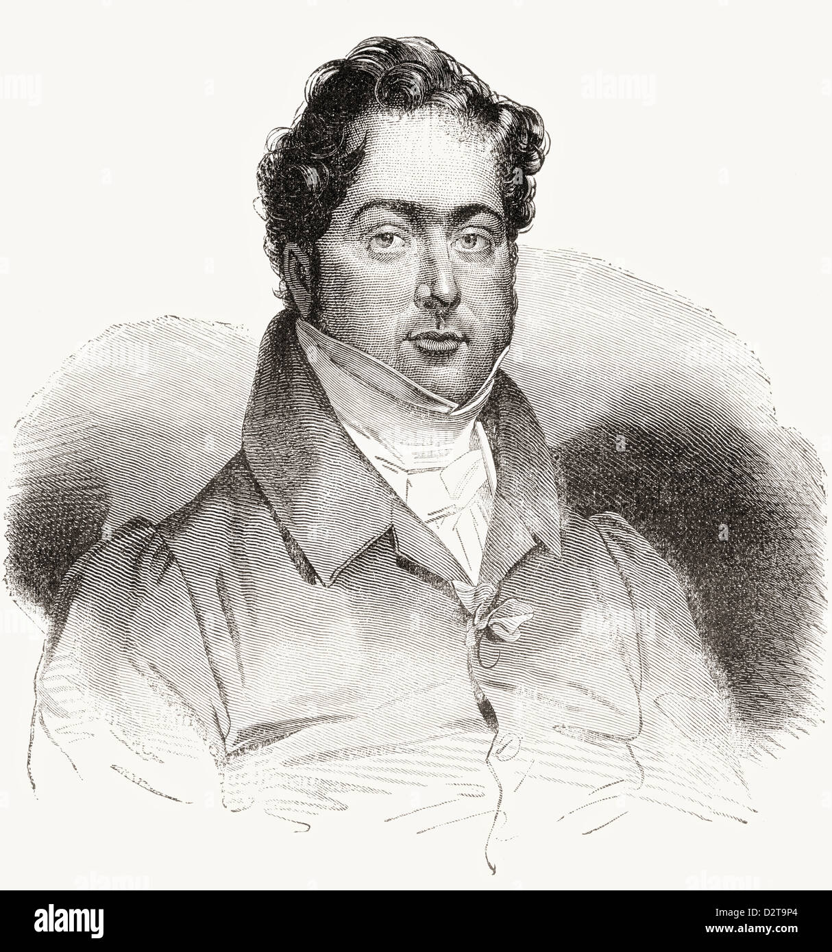Antonio Gioachino Rossini, 1792-1868. Compositor italiano. Foto de stock