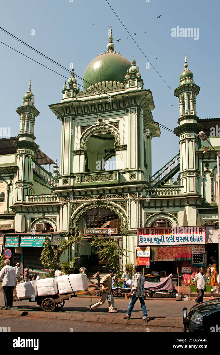 Mezquita Masjid Pydownie Hamidiya Kalbadevi Road Mumbai (Bombay, India ) Foto de stock