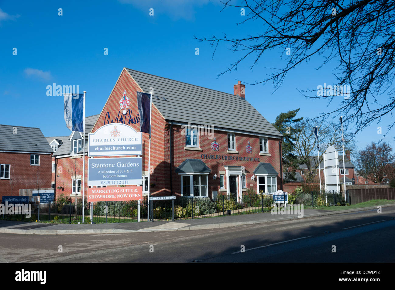 Charles propiedad de la Iglesia y desarrollo mostrar casa Longstanton South Cambridgeshire REINO UNIDO Foto de stock