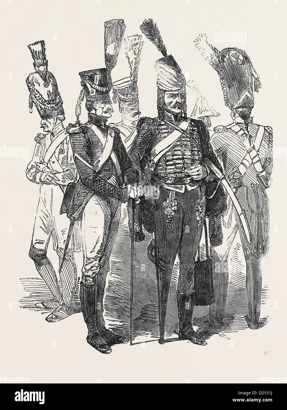 Los viejos soldados del Imperio francés, 1852 Foto de stock