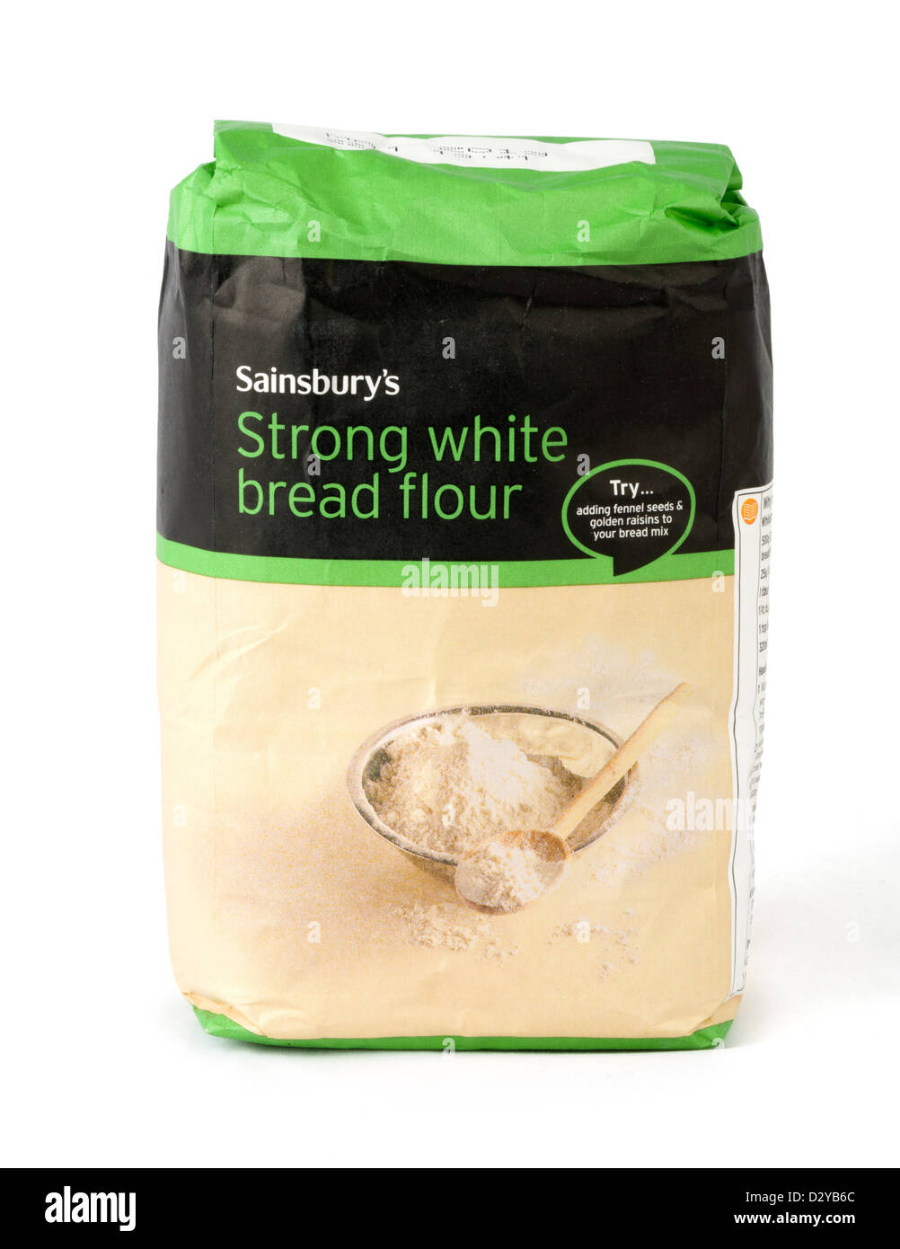 Bolsa de pan de harina blanca y fuerte, REINO UNIDO Foto de stock