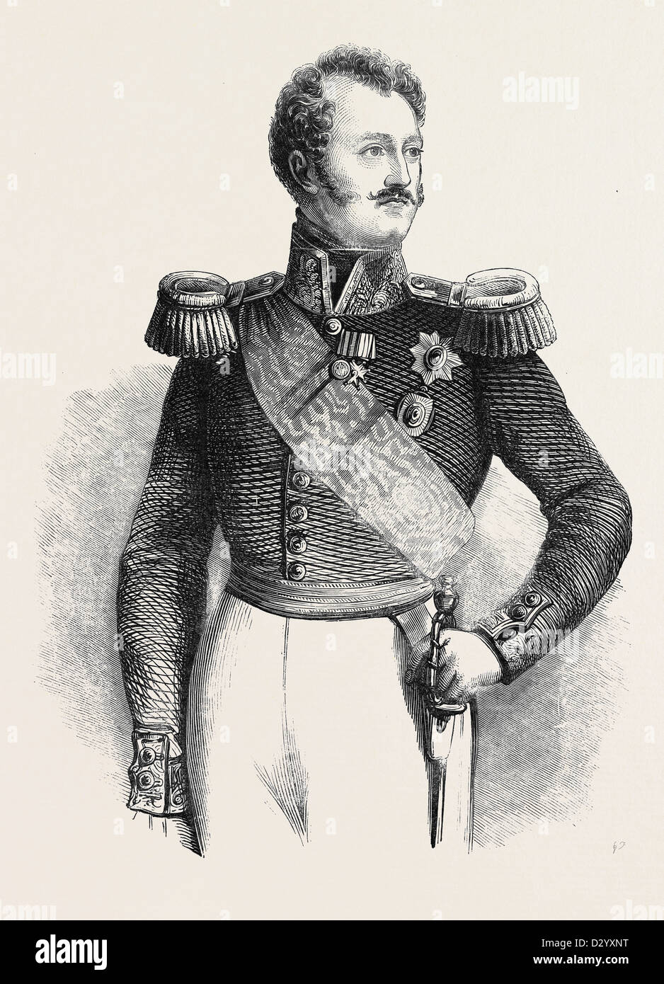 Su Majestad Imperial, el emperador de Rusia. Dibujado por BAUGNIET. Foto de stock