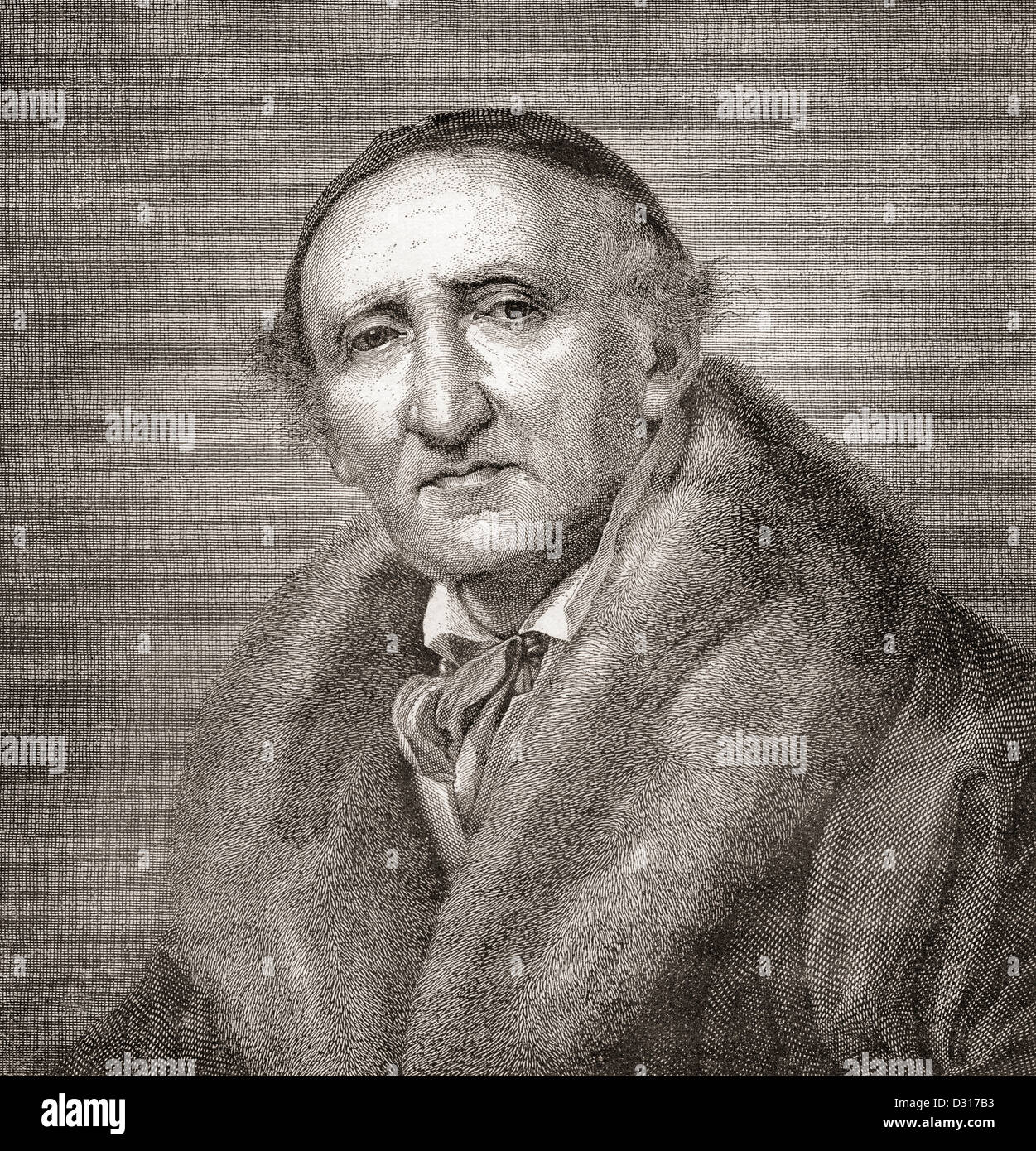 Johann Gottfried Schadow, 1764 -1850. Escultor alemán. Foto de stock